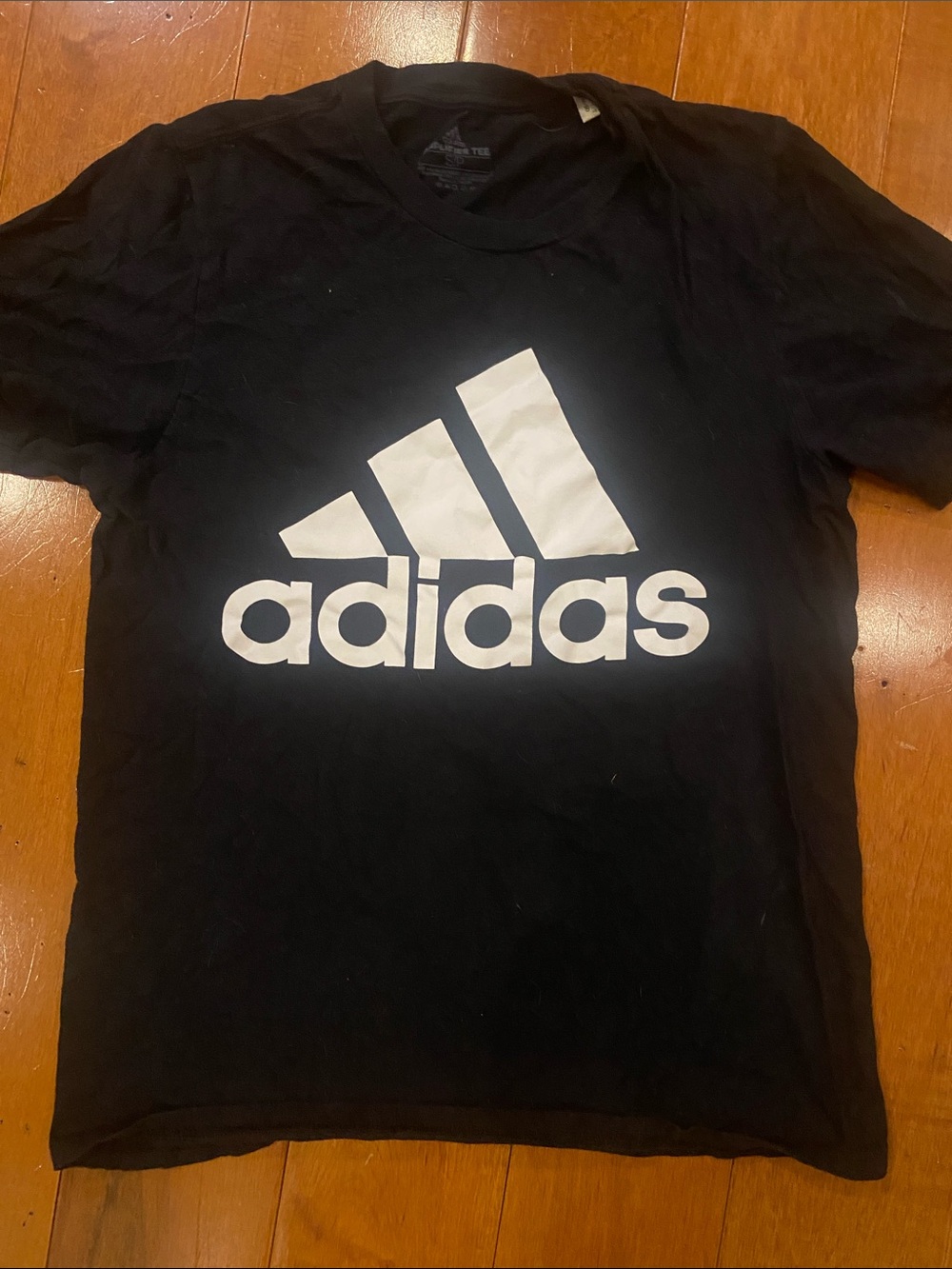 adidas Black T-Shirt with White Logo